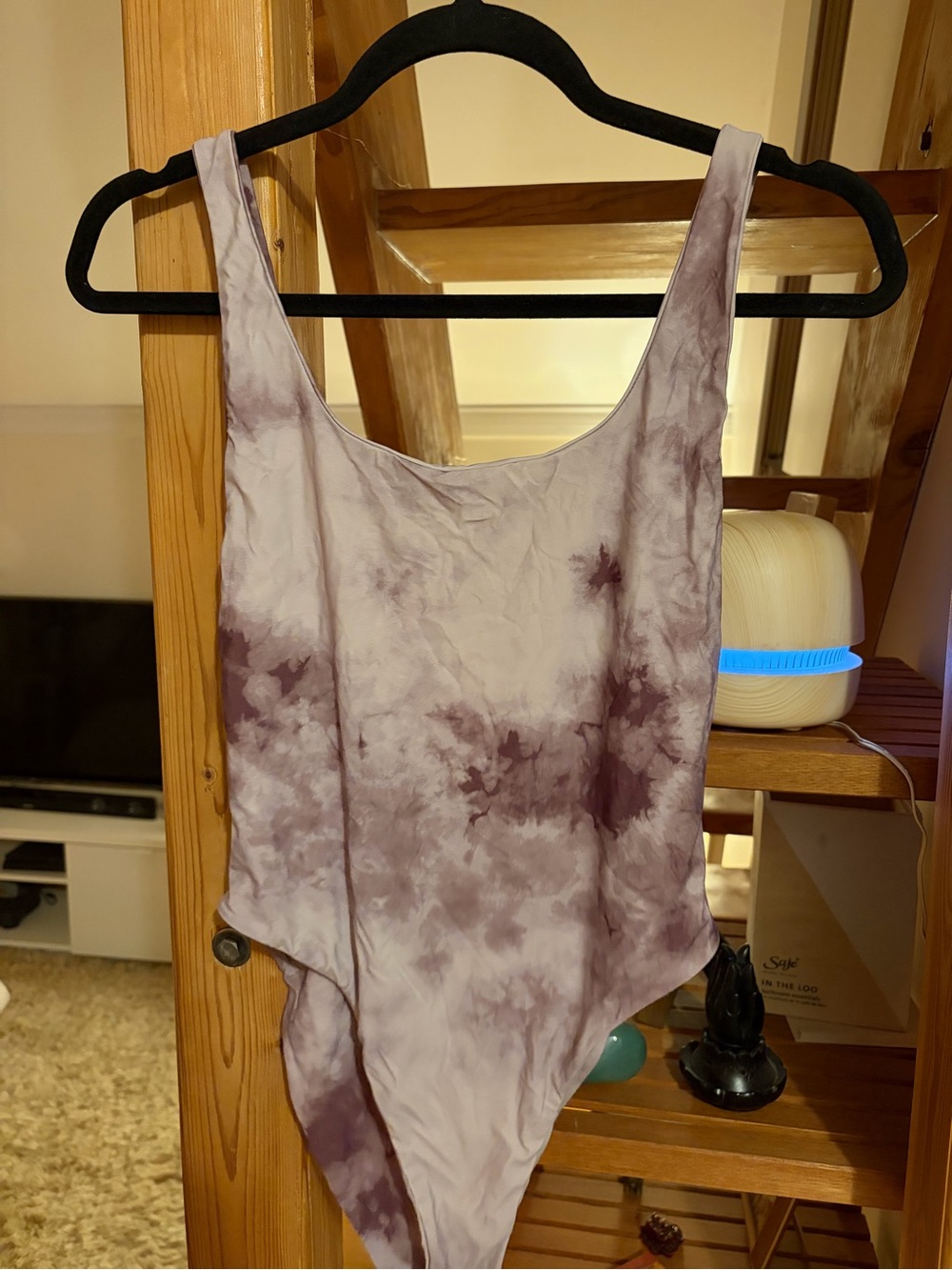 Volcom Purple Tie-Dye One Piece Swimsuit